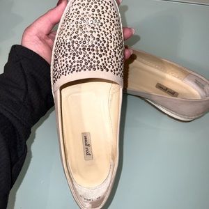 Paul Green cream espadrille flat with rhinestone